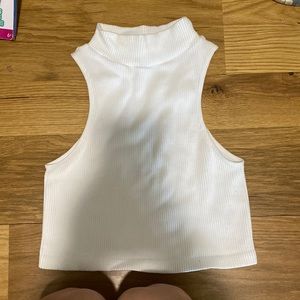white turtleneck tank